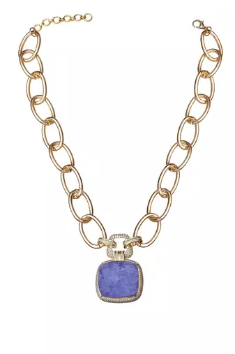 Purple kundan necklace