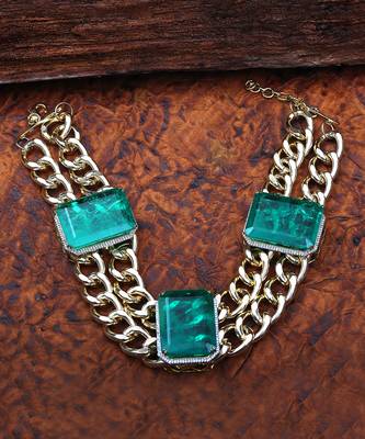 Green kundan choker necklace 2