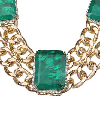 Green kundan choker necklace 4