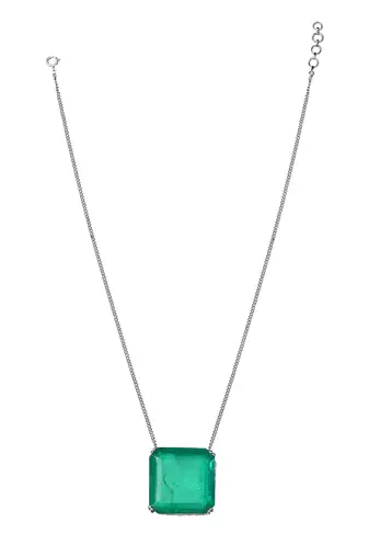 Green kundan necklace