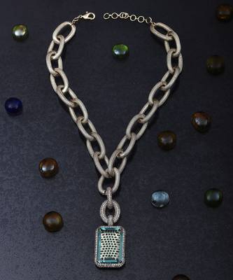 Aqua kundan necklace 2