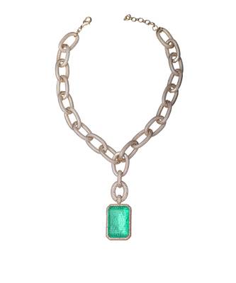 Green kundan necklace 3