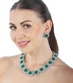 Green kundan choker set