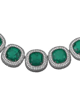 Green kundan choker set 4