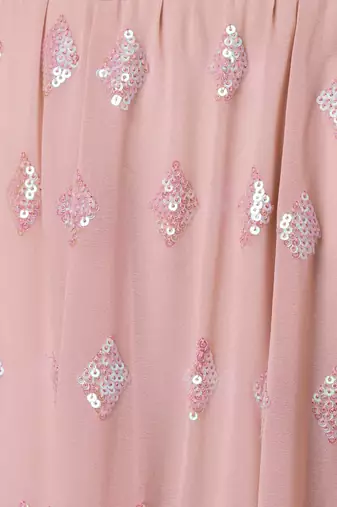 Fabulous Pink Embroidered Georgette Reception Wear Lehenga Choli