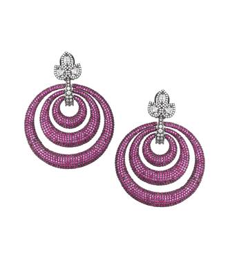 Pink kundan dangler earrings 4
