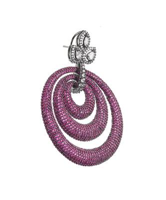 Pink kundan dangler earrings 5