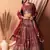  maroon sequins georgette lehenga set choli with dupatta with dupatta