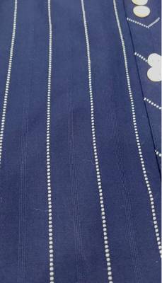 Blue Viscose Striped  Straight Kurta pant 4