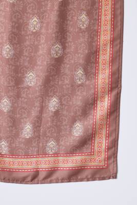 Maroon Brown Embellished Silk Blend  Kurta pant  with Dupatta Set 6