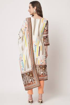 Mix Pastels Silk Blend  Kurta pant  with Dupatta Set 2