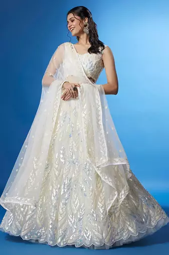 white holi lehenga for women