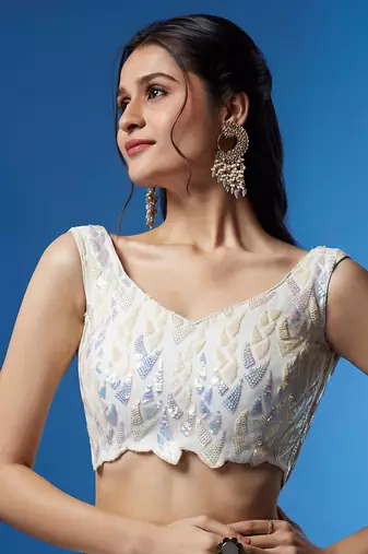 white holi lehenga for women