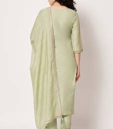 Pista Woven Silk Blend Women's Kurta, Pyjama & Dupatta Set