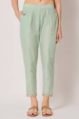 Sea Green Woven Silk Blend Women's Kurta, Pyjama & Dupatta Set 5