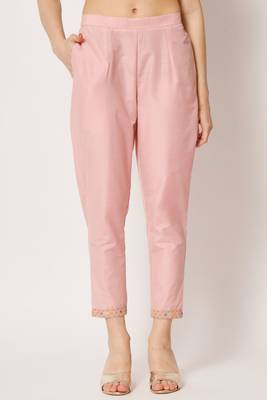 Pink Woven Silk Blend  Kurta pant  with Dupatta Set 5