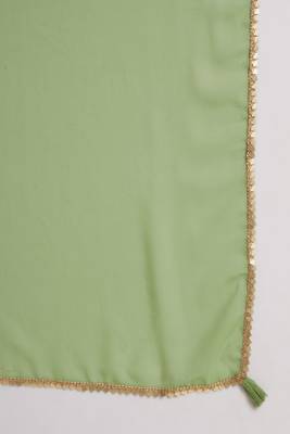 Pista Embroidered Georgette  Kurta pant and Sharara Set 6