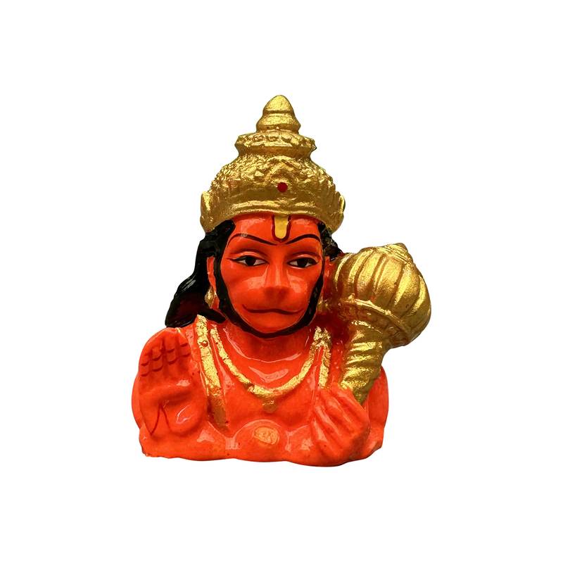 Chaque Decor Half  Orange  Hanuman Statue For Pooja Room, Gifting &Home Dcor