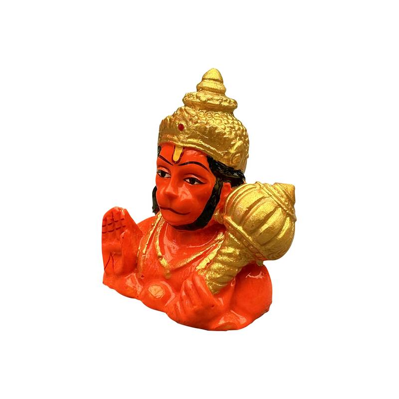 Chaque Decor Half  Orange  Hanuman Statue For Pooja Room, Gifting &Home Dcor