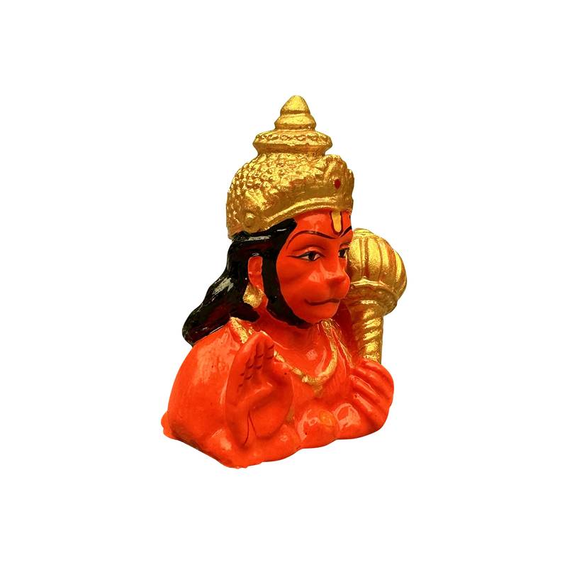 Chaque Decor Half  Orange  Hanuman Statue For Pooja Room, Gifting &Home Dcor