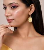 Ethnic handcrafted gold plated stud earrings