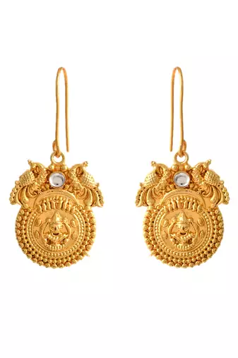 Ethnic handcrafted gold plated stud earrings