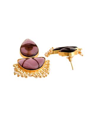 Traditional pearl chandbali earrings 4