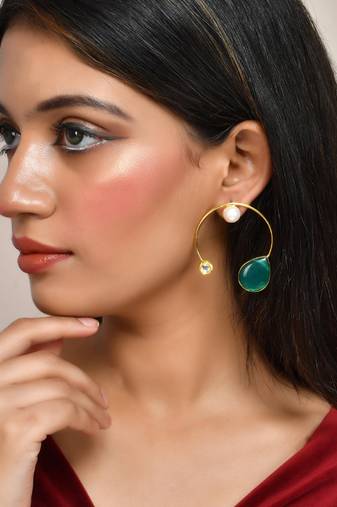 Western circular hoop earrings