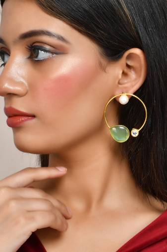 Circular hoop earrings