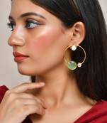 Circular hoop earrings