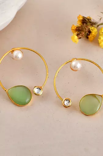 Circular hoop earrings