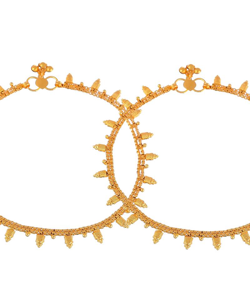 Golden chain delicate anklet