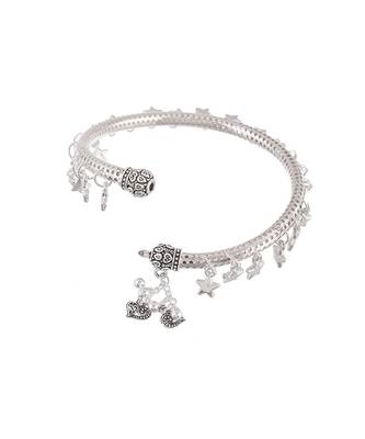 Star charm silver plated kada anklet 3