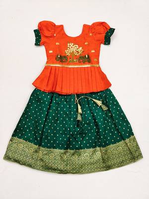 Baby Girls sequence Embroidered Lehenga Choli 1