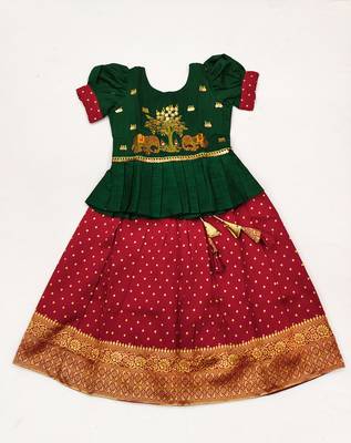 Baby Girls sequence Embroidered Lehenga Choli 1
