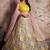 Pink & Yellow Semi-Stitched Myntra Lehenga & Unstitched Blouse with Dupatta
