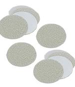 Prisha India Craft Handmade Beaded Silver Tea Coaster, Diameter 4 Inch, Set of 12