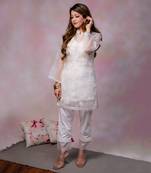 Ivory organza kurta set