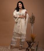 Ivory chanderi kurta set