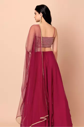 Charming Pink Georgette Party Wear Lehenga With Sequins Choli