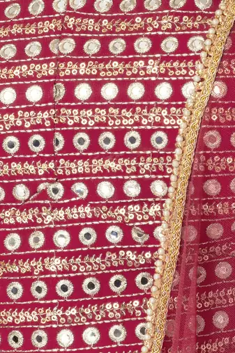 Charming Pink Georgette Party Wear Lehenga With Sequins Choli