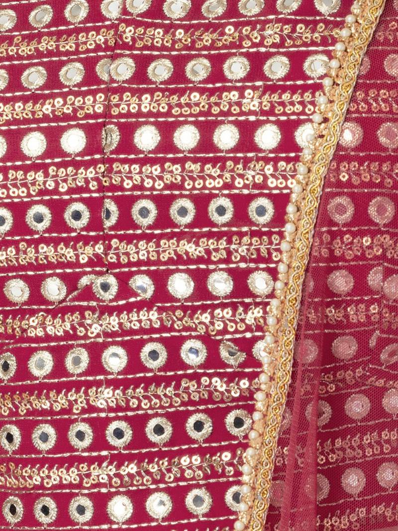 Charming Pink Georgette Party Wear Lehenga With Sequins Choli