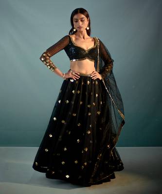 Black Net Lehenga Set 2