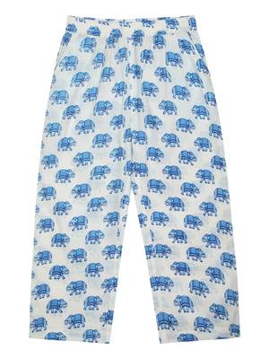 Budding bees blue safari animal print sleepwear 4