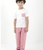 Budding bees cotton nightwear for boys-red