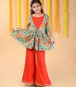 Budding bees cheerful festive 2pcs red set with scrunchie