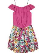Budding bees whimsical delights girls assorted printed poplin dress -pink
