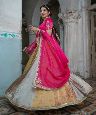 Gold & Silver Cancan Lehanga Set 1