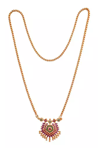 Multicolor Copper Gold Plated Necklace