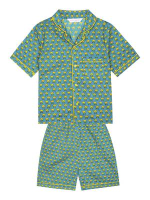 Budding bees green dream animal print sleep set 1